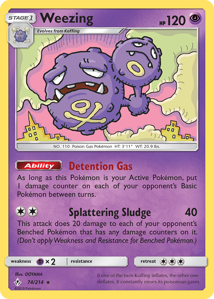 Weezing (74/214) [Sun & Moon: Unbroken Bonds] | L.A. Mood Comics and Games