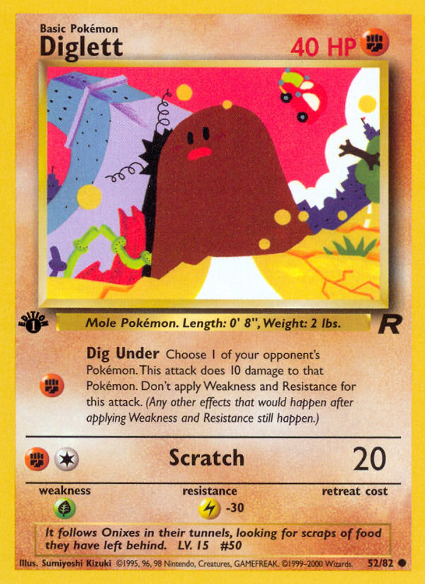 Diglett (52/82) [Team Rocket 1st Edition] | L.A. Mood Comics and Games