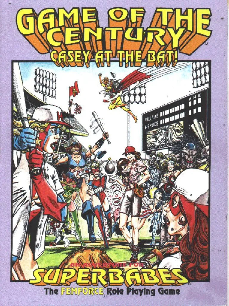 Superbabes - The Femforce RPG: Game of the Century: Casey at the Bat! (USED) | L.A. Mood Comics and Games
