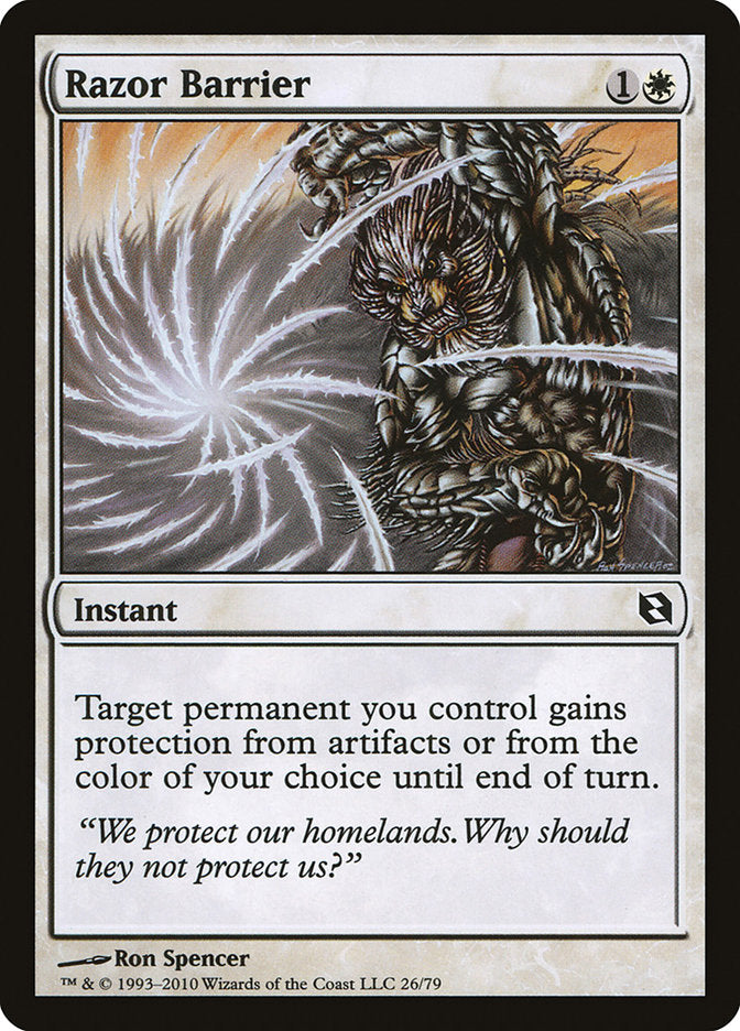 Razor Barrier [Duel Decks: Elspeth vs. Tezzeret] | L.A. Mood Comics and Games