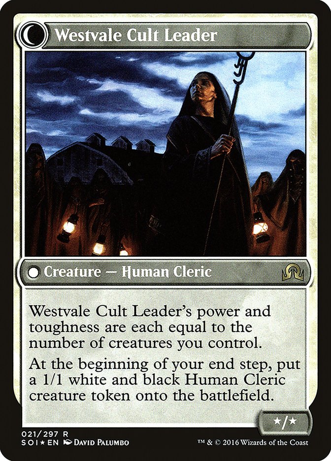 Hanweir Militia Captain // Westvale Cult Leader [Shadows over Innistrad Prerelease Promos] | L.A. Mood Comics and Games
