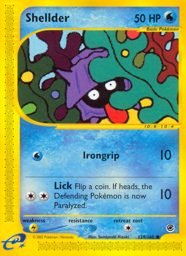 Shellder (129/165) [Expedition: Base Set] | L.A. Mood Comics and Games