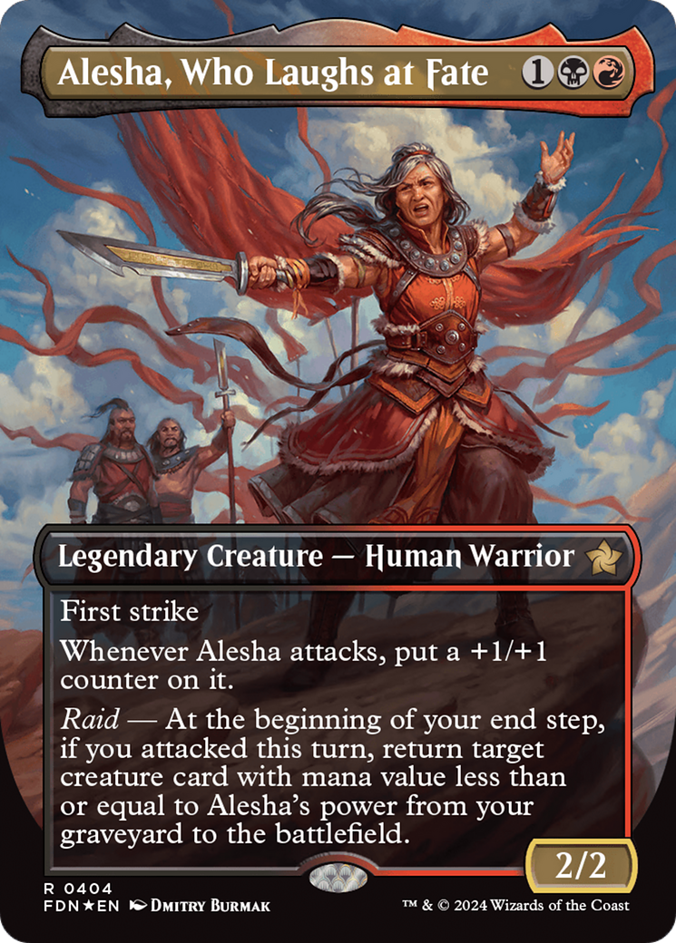 Alesha, Who Laughs at Fate (Borderless) (Mana Foil) [Foundations] | L.A. Mood Comics and Games