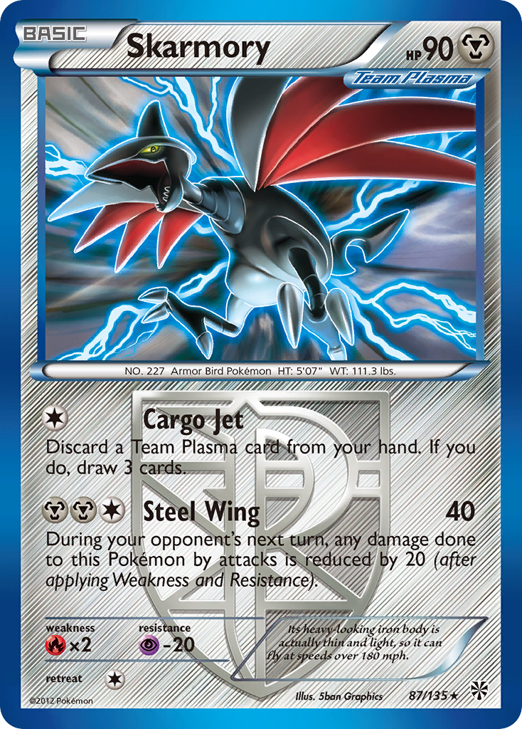 Skarmory (87/135) [Black & White: Plasma Storm] | L.A. Mood Comics and Games