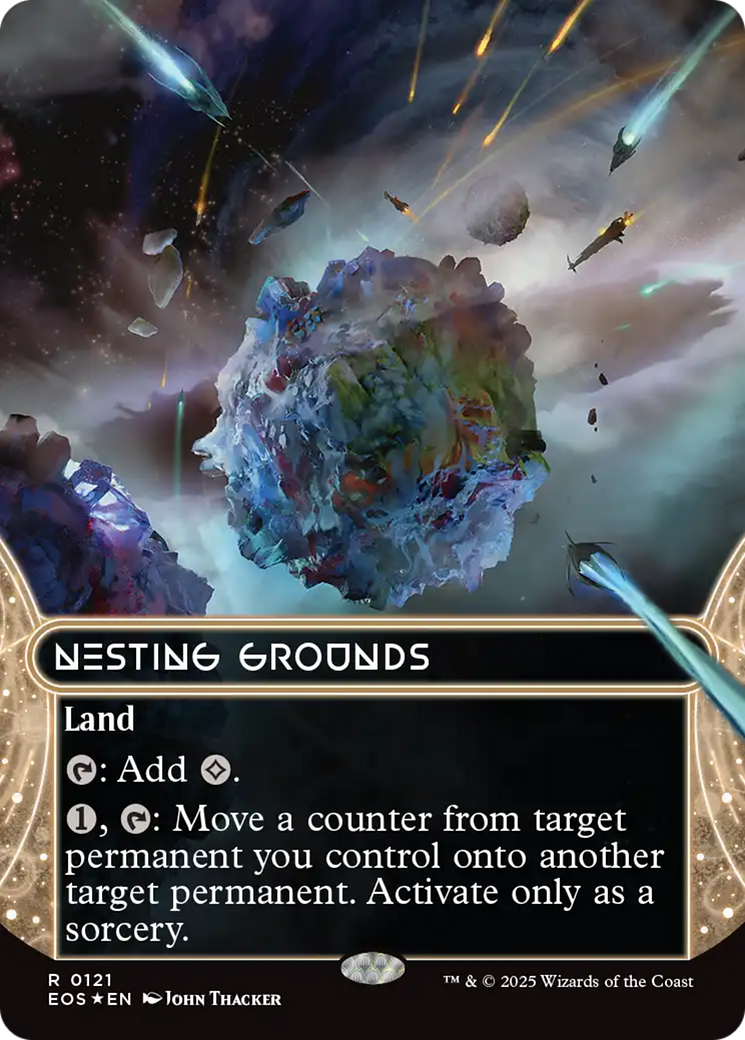 Nesting Grounds (0121) (Borderless) (Galaxy Foil) [Edge of Eternities: Stellar Sights] | L.A. Mood Comics and Games