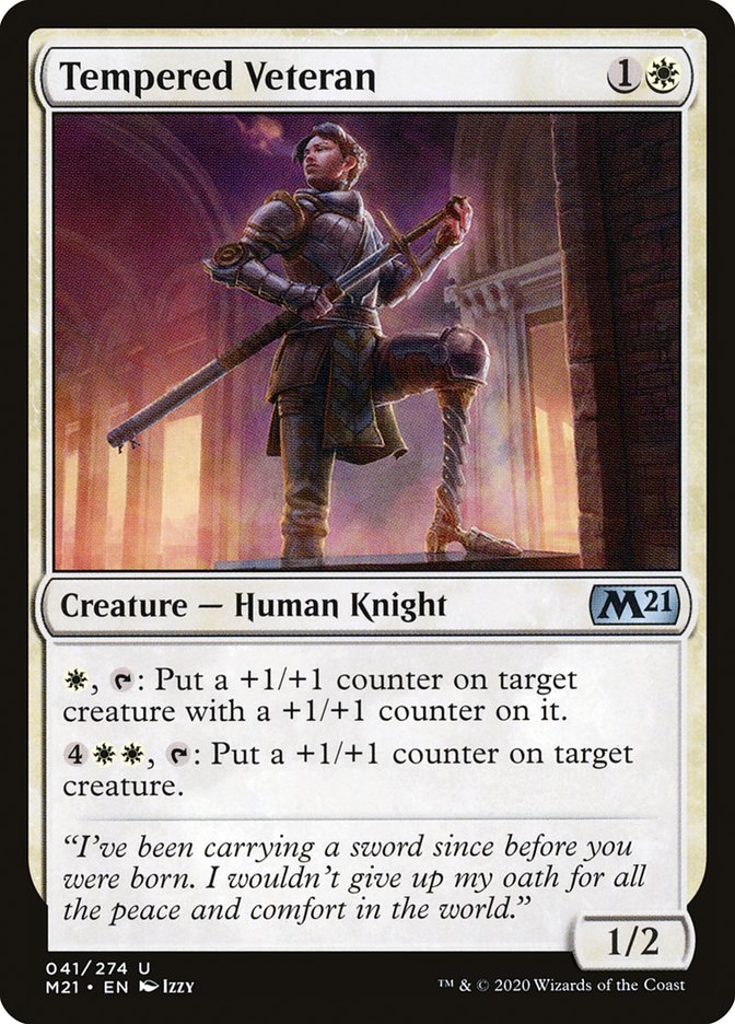 Tempered Veteran [Core Set 2021] | L.A. Mood Comics and Games