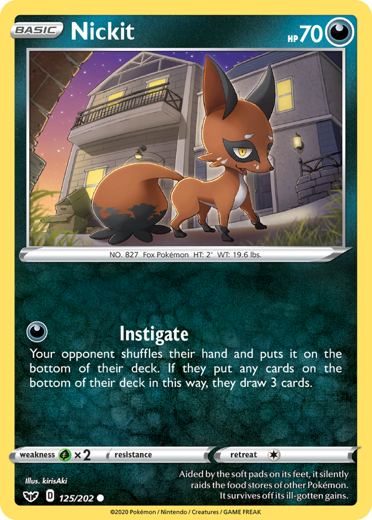 Nickit (125/202) [Sword & Shield: Base Set] | L.A. Mood Comics and Games