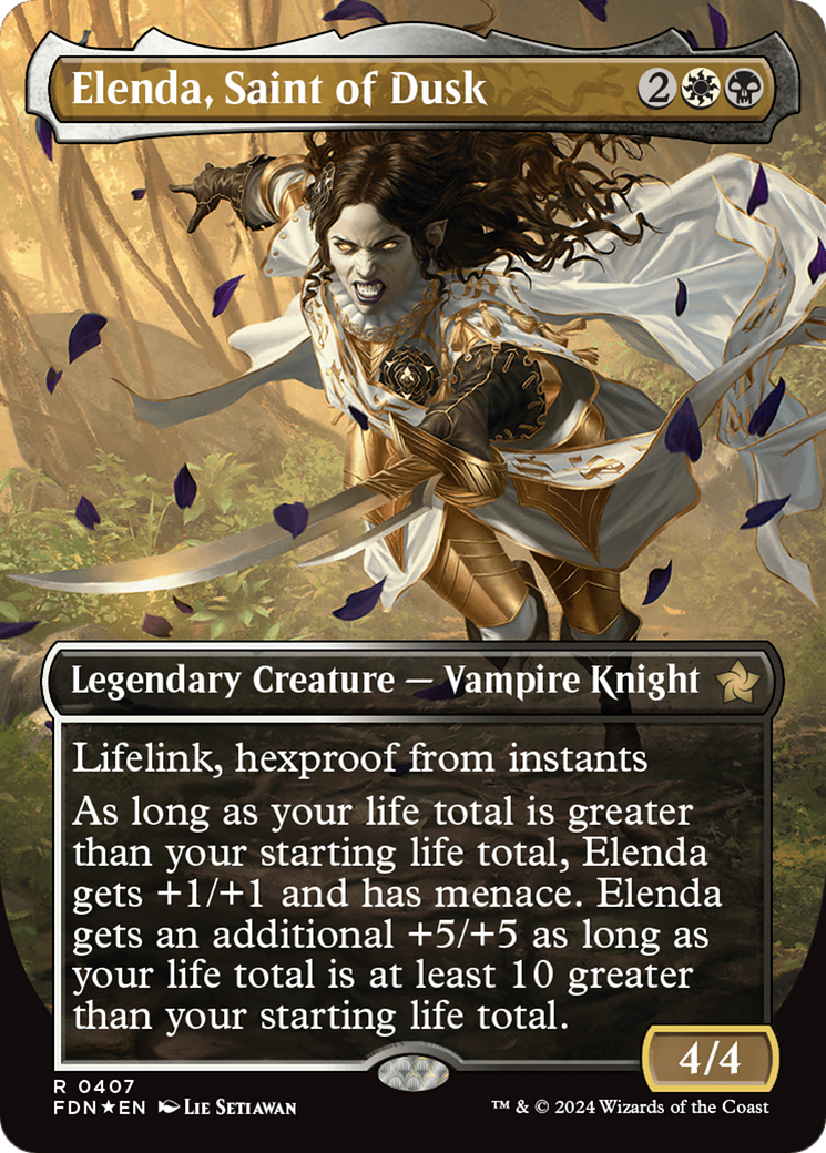 Elenda, Saint of Dusk (Borderless) (Mana Foil) [Foundations] | L.A. Mood Comics and Games