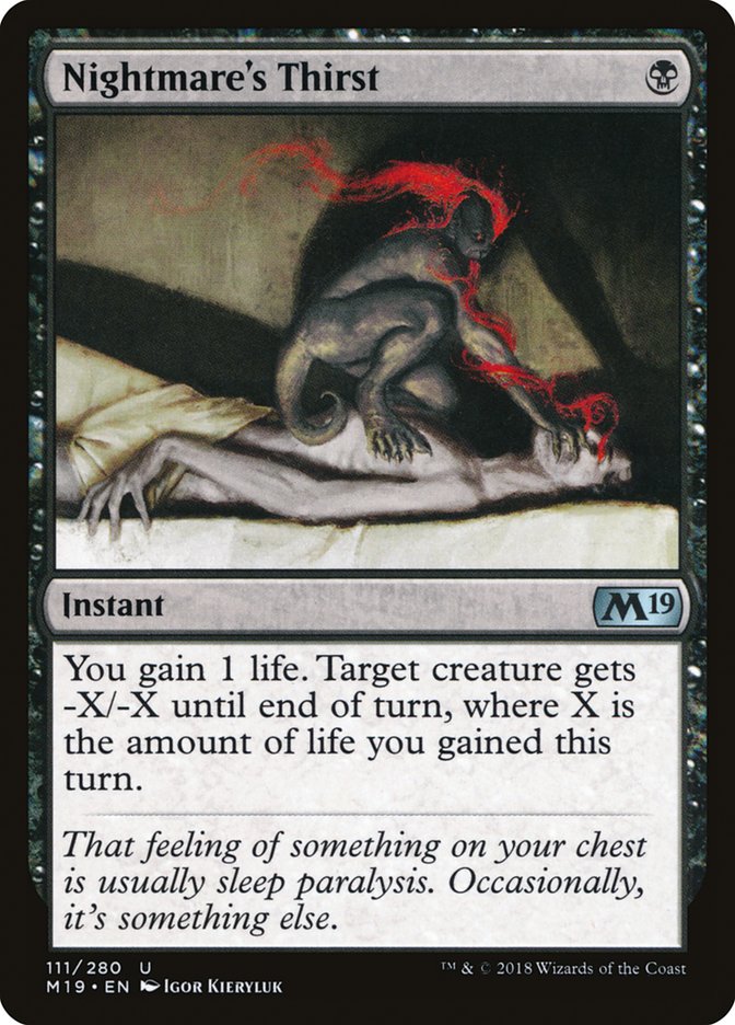 Nightmare's Thirst [Core Set 2019] | L.A. Mood Comics and Games
