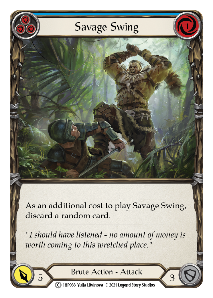 Savage Swing (Blue) [1HP033] (History Pack 1) | L.A. Mood Comics and Games