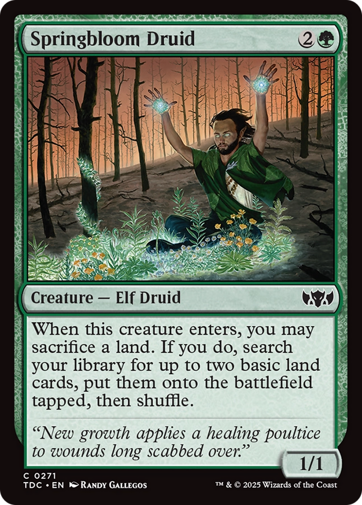 Springbloom Druid [Tarkir: Dragonstorm Commander] | L.A. Mood Comics and Games