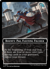 Bounty: Paq, Fleeting Filcher // Bounty Rules Double-Sided Token [Outlaws of Thunder Junction Commander Tokens] | L.A. Mood Comics and Games