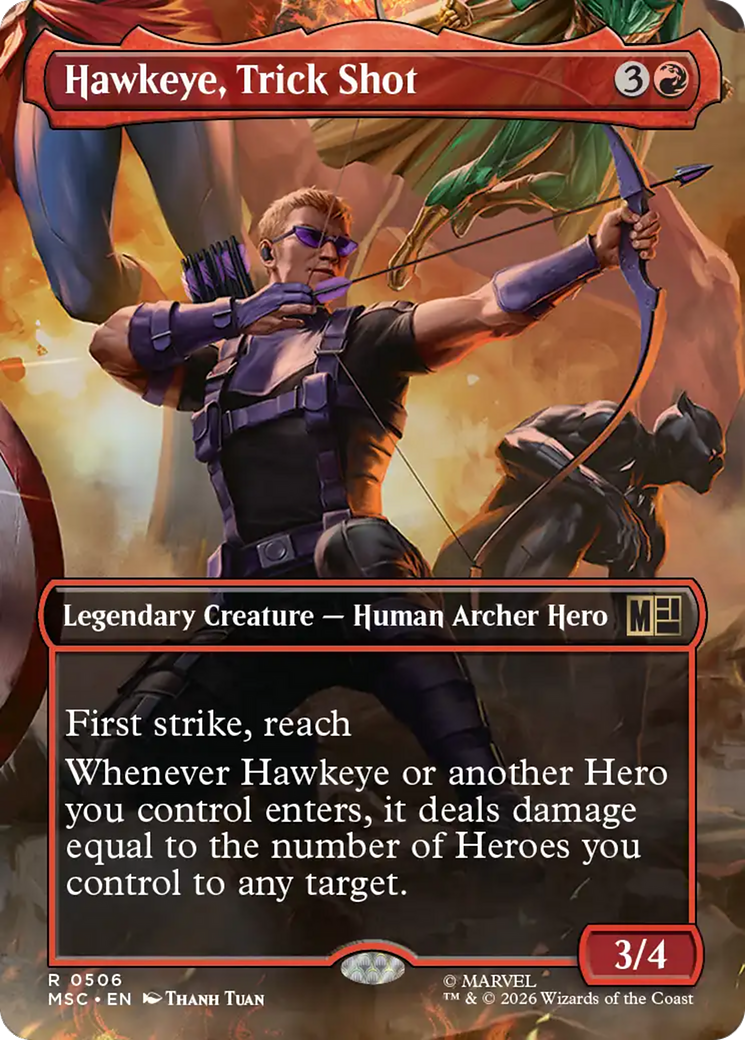 Hawkeye, Trick Shot (Borderless) [Marvel Super Heroes Commander] | L.A. Mood Comics and Games