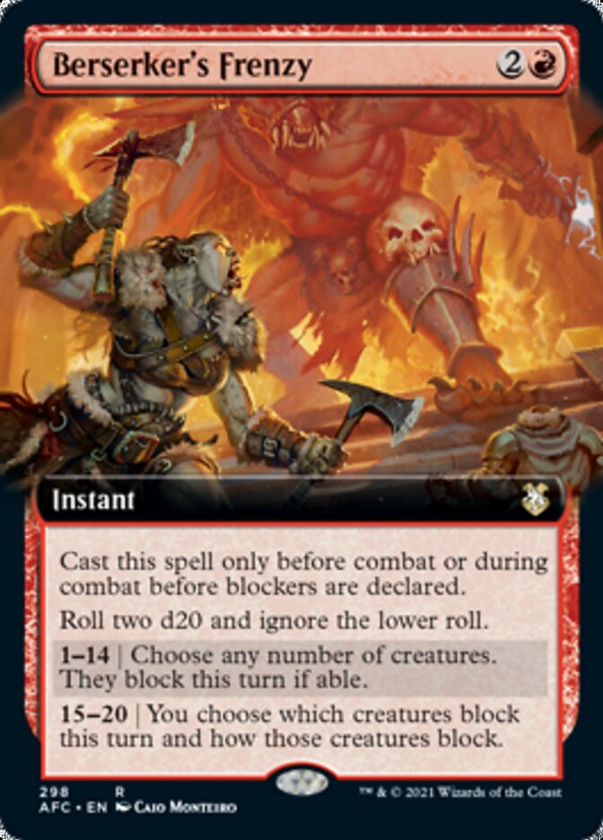 Berserker's Frenzy (Extended Art) [Dungeons & Dragons: Adventures in the Forgotten Realms Commander] | L.A. Mood Comics and Games