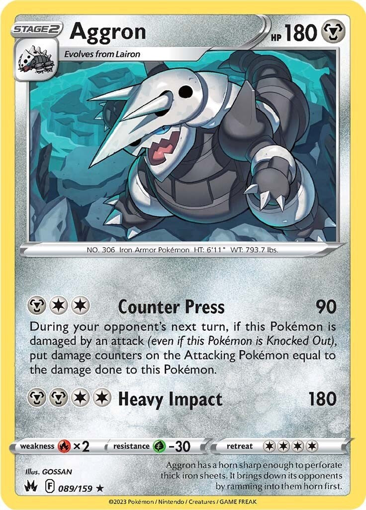 Aggron (089/159) [Sword & Shield: Crown Zenith] | L.A. Mood Comics and Games