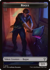 Spirit (0025) // Rogue Double-Sided Token [Secrets of Strixhaven Commander Tokens] | L.A. Mood Comics and Games