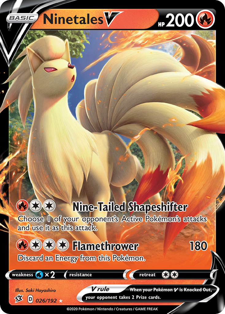 Ninetales V (026/192) [Sword & Shield: Rebel Clash] | L.A. Mood Comics and Games