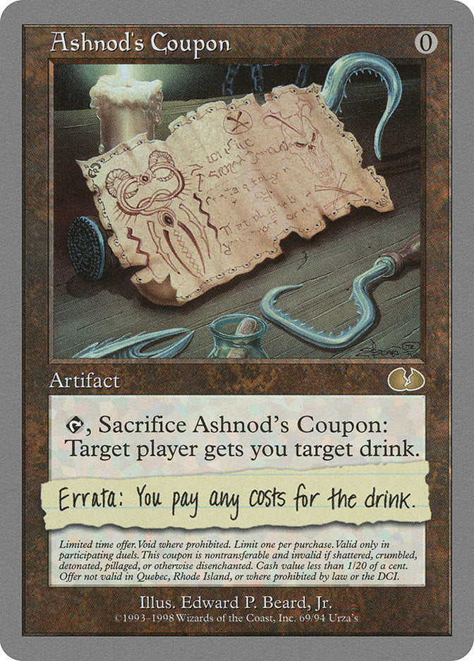 Ashnod's Coupon [Unglued] | L.A. Mood Comics and Games
