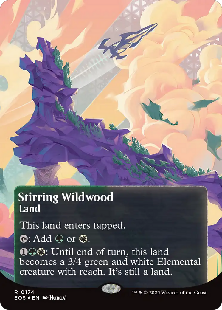 Stirring Wildwood (0174) (Borderless) (Galaxy Foil) [Edge of Eternities: Stellar Sights] | L.A. Mood Comics and Games