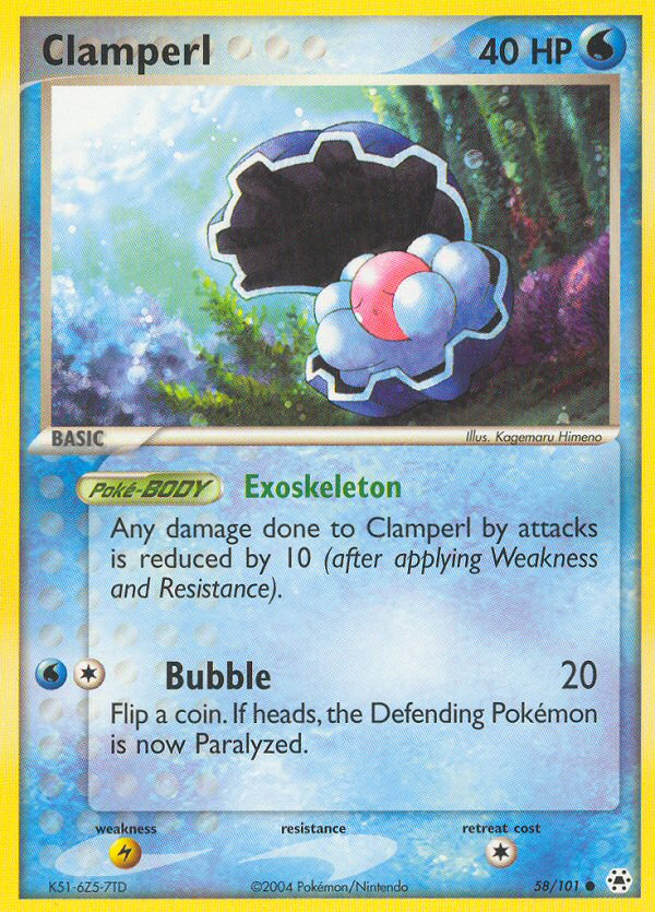 Clamperl (58/101) [EX: Hidden Legends] | L.A. Mood Comics and Games