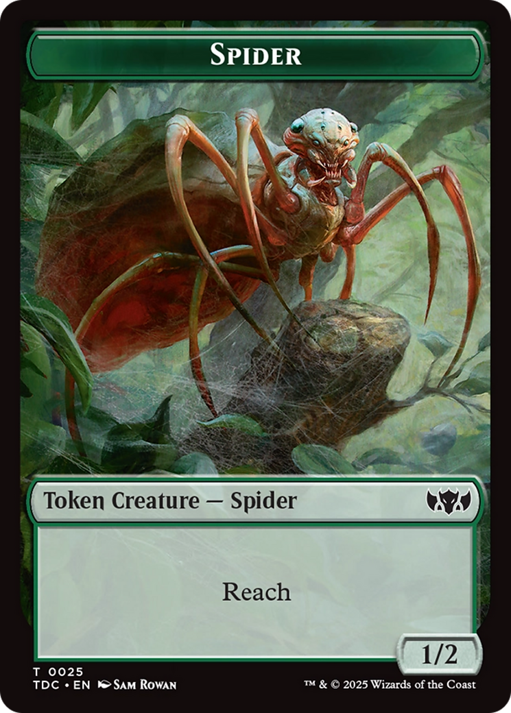 Spider // Bird Double-Sided Token [Tarkir: Dragonstorm Commander Tokens] | L.A. Mood Comics and Games