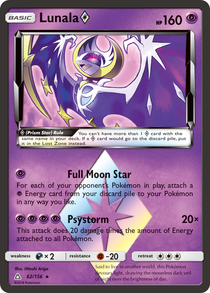 Lunala (62/156) (Prism Star) [Sun & Moon: Ultra Prism] | L.A. Mood Comics and Games