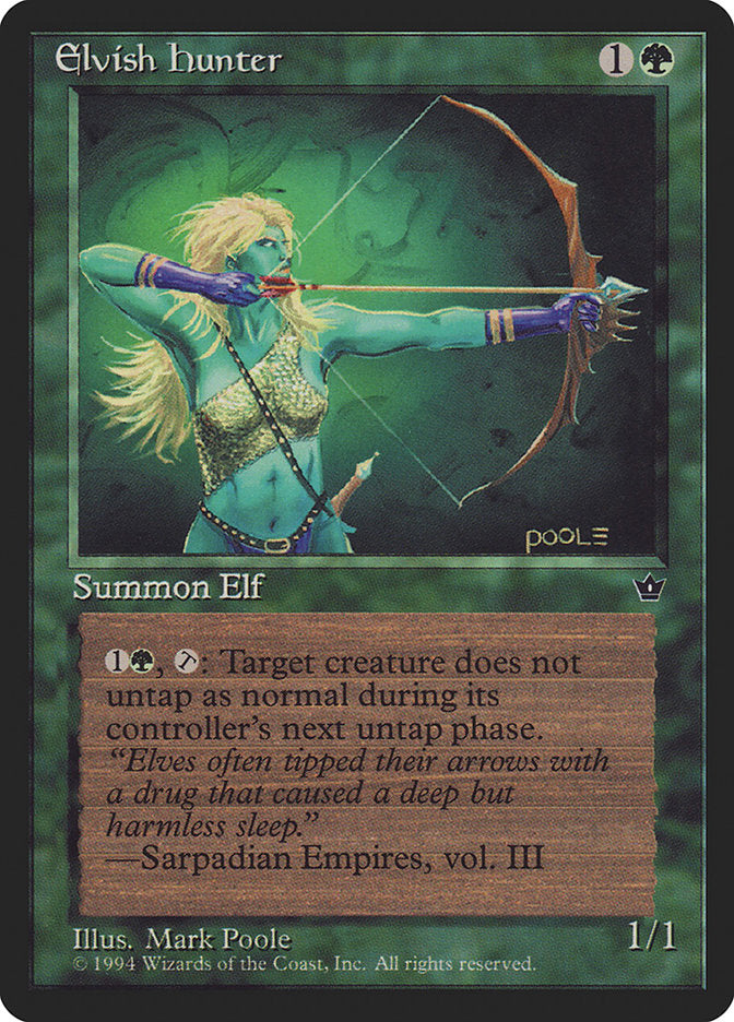 Elvish Hunter (Mark Poole) [Fallen Empires] | L.A. Mood Comics and Games