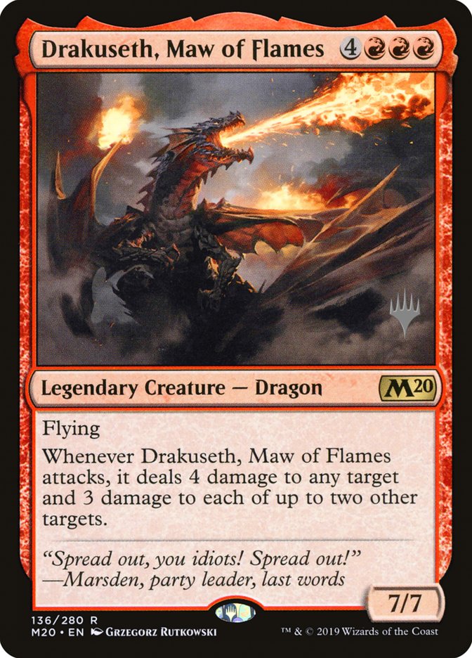 Drakuseth, Maw of Flames (Promo Pack) [Core Set 2020 Promos] | L.A. Mood Comics and Games