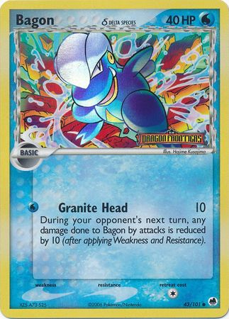 Bagon (43/101) (Delta Species) (Stamped) [EX: Dragon Frontiers] | L.A. Mood Comics and Games