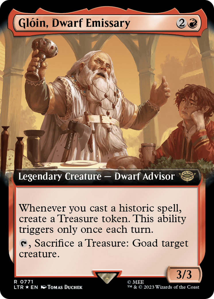 Gloin, Dwarf Emissary (Extended Art) (Surge Foil) [The Lord of the Rings: Tales of Middle-Earth] | L.A. Mood Comics and Games