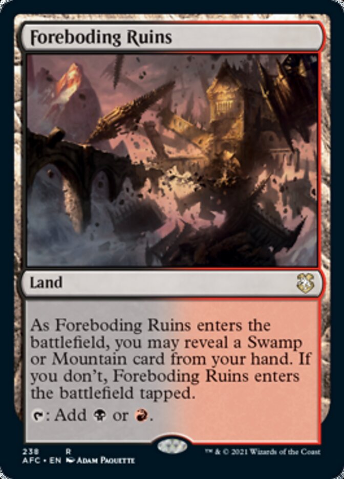 Foreboding Ruins [Dungeons & Dragons: Adventures in the Forgotten Realms Commander] | L.A. Mood Comics and Games
