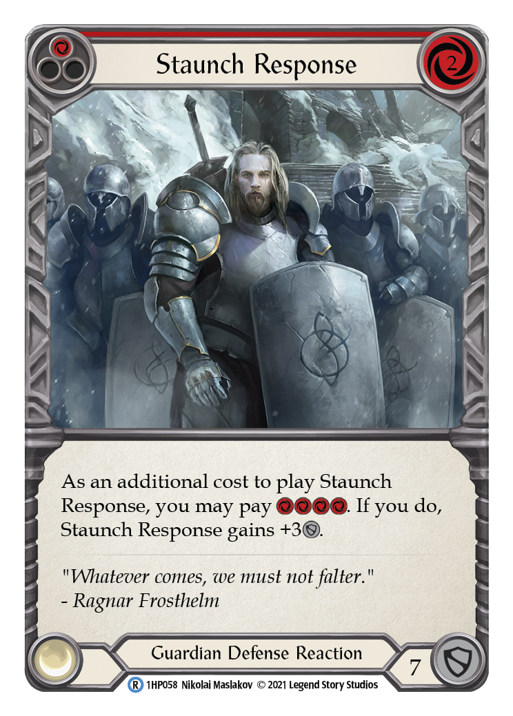 Staunch Response (Red) [1HP058] (History Pack 1) | L.A. Mood Comics and Games