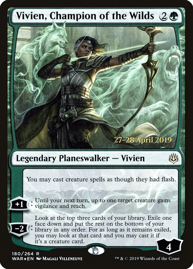 Vivien, Champion of the Wilds [War of the Spark Prerelease Promos] | L.A. Mood Comics and Games