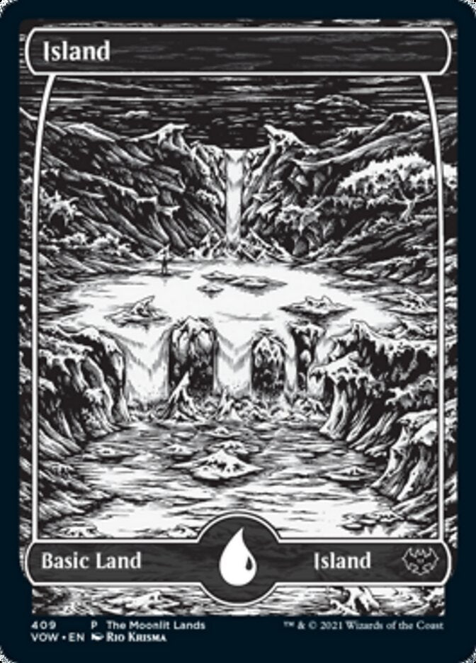 Island (The Moonlit Lands) (Foil Etched) [Innistrad: Crimson Vow Promos] | L.A. Mood Comics and Games
