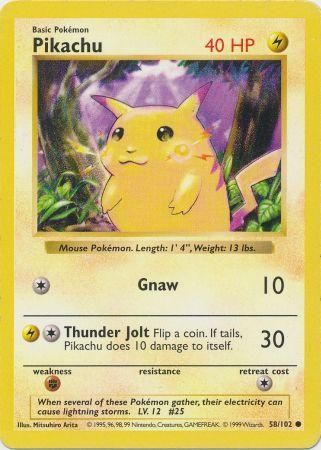 Pikachu (58/102) [Base Set Shadowless Unlimited] | L.A. Mood Comics and Games