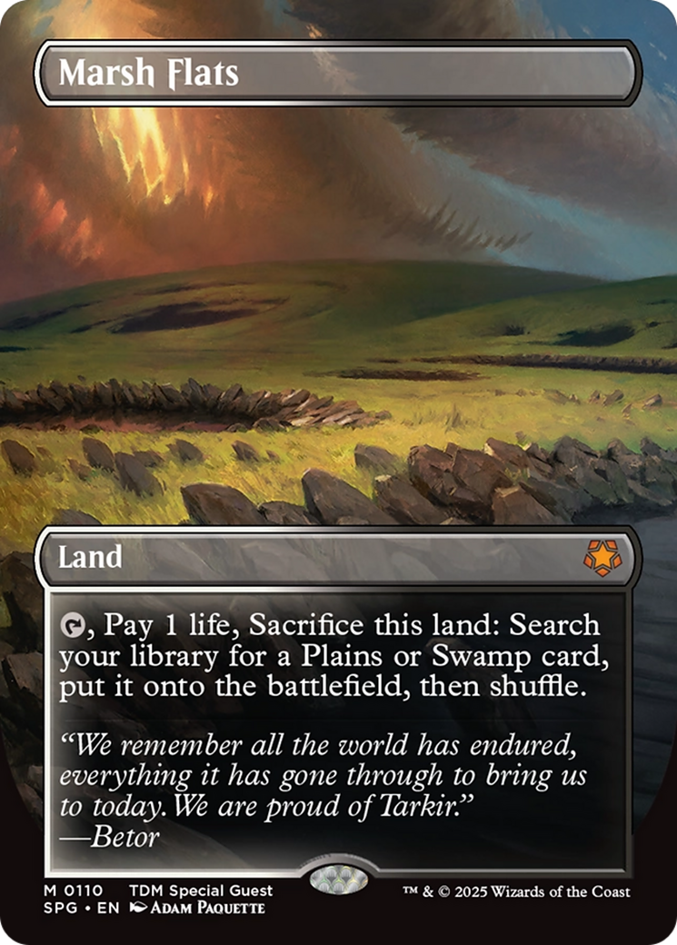 Marsh Flats (Borderless) [Tarkir: Dragonstorm Special Guests] | L.A. Mood Comics and Games
