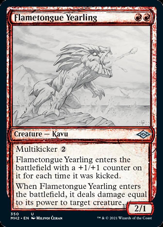 Flametongue Yearling (Sketch) [Modern Horizons 2] | L.A. Mood Comics and Games
