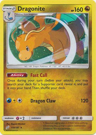 Dragonite (119/181) (Cosmos Holo) [Sun & Moon: Team Up] | L.A. Mood Comics and Games