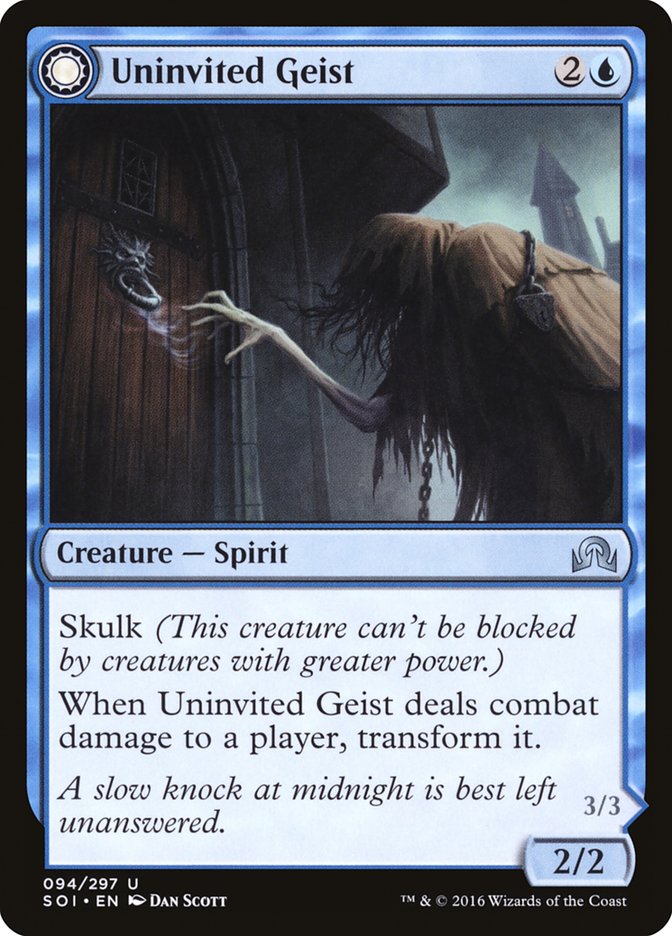 Uninvited Geist // Unimpeded Trespasser [Shadows over Innistrad] | L.A. Mood Comics and Games