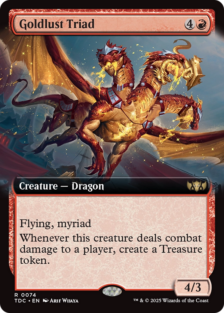 Goldlust Triad (Extended Art) [Tarkir: Dragonstorm Commander] | L.A. Mood Comics and Games