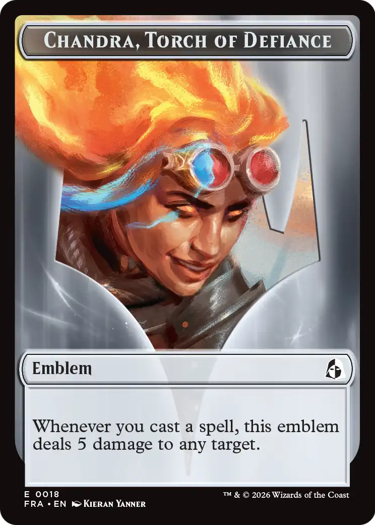 Chandra, Chill of Compliance // Chandra, Torch of Defiance Double-Sided Token [Reality Fracture Tokens] | L.A. Mood Comics and Games