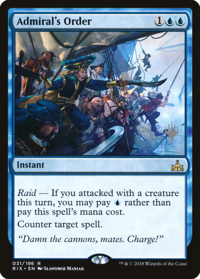 Admiral's Order (Promo Pack) [Rivals of Ixalan Promos] | L.A. Mood Comics and Games