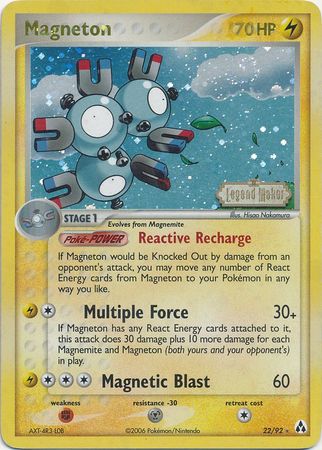 Magneton (22/92) (Stamped) [EX: Legend Maker] | L.A. Mood Comics and Games