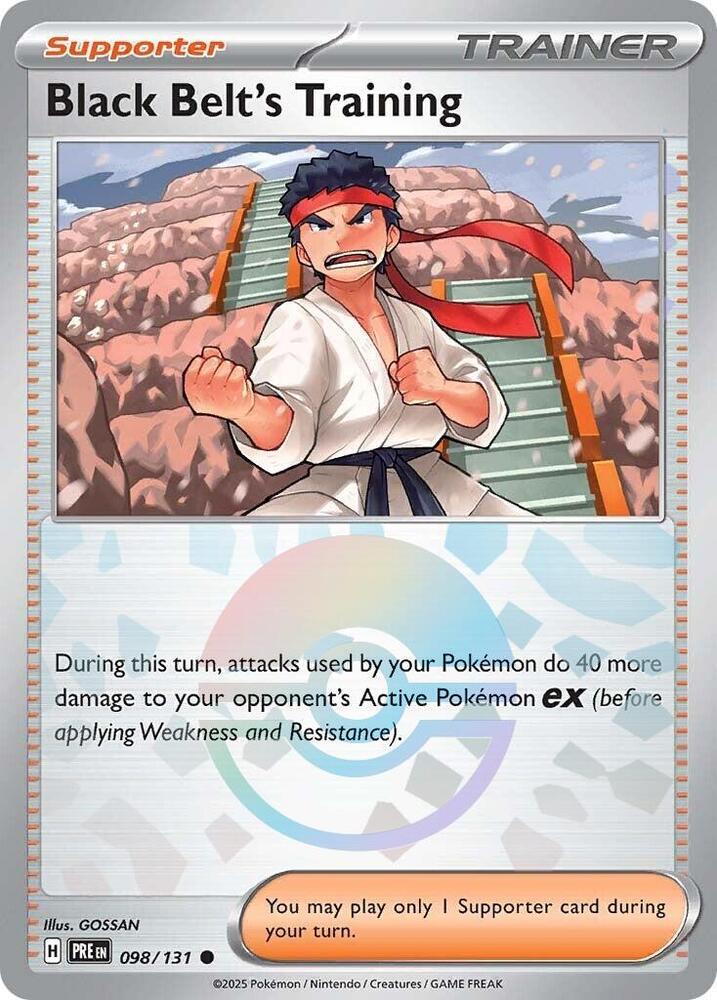 Black Belt's Training (098/131) (Poke Ball Pattern) [Scarlet & Violet: Prismatic Evolutions] | L.A. Mood Comics and Games