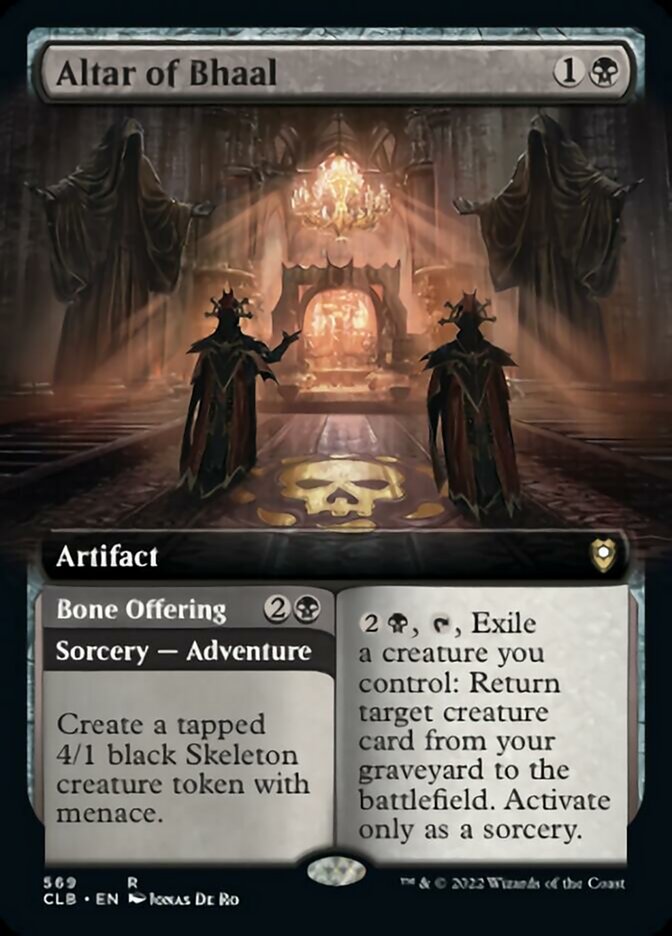 Altar of Bhaal // Bone Offering (Extended Art) [Commander Legends: Battle for Baldur's Gate] | L.A. Mood Comics and Games