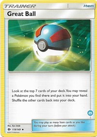 Great Ball (119/149) (Deck Exclusive #25) [Sun & Moon: Trainer Kit - Alolan Ninetales] | L.A. Mood Comics and Games