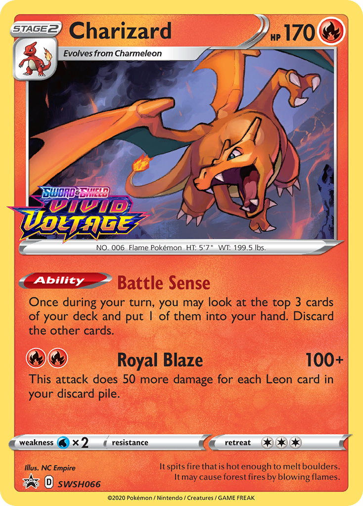 Charizard (SWSH066) (Prerelease Promo) [Sword & Shield: Black Star Promos] | L.A. Mood Comics and Games