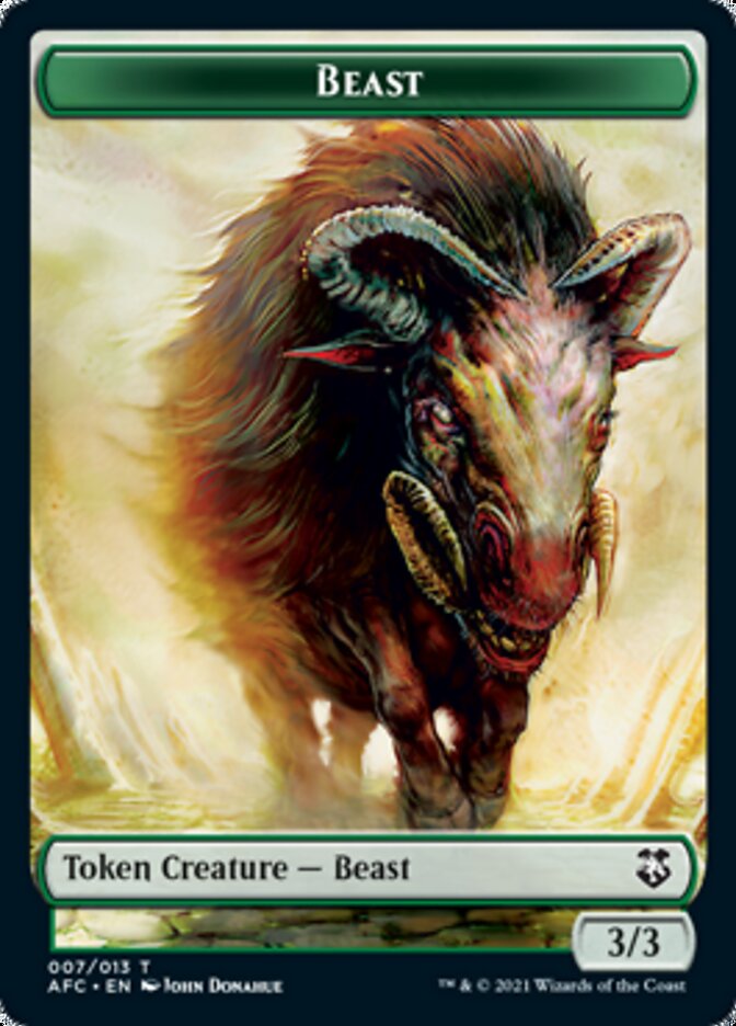 Beast // Dragon Spirit Double-Sided Token [Dungeons & Dragons: Adventures in the Forgotten Realms Commander Tokens] | L.A. Mood Comics and Games