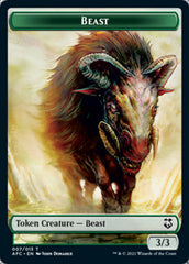 Beast // Dragon Spirit Double-Sided Token [Dungeons & Dragons: Adventures in the Forgotten Realms Commander Tokens] | L.A. Mood Comics and Games