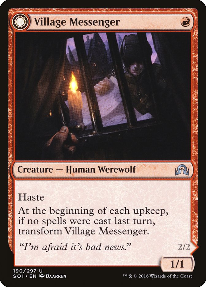 Village Messenger // Moonrise Intruder [Shadows over Innistrad] | L.A. Mood Comics and Games